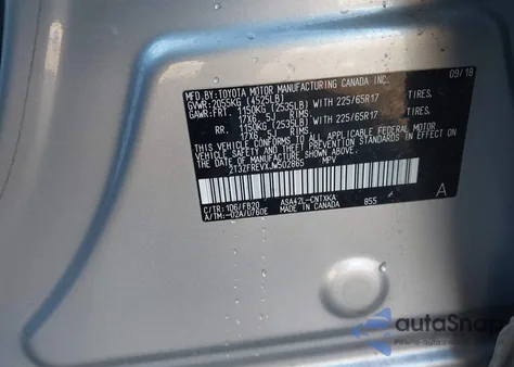 2018 Toyota Rav4 Le from USA, damaged, VIN 2T3ZFREVXJW502865